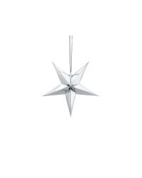 Paper star, 30cm, silver