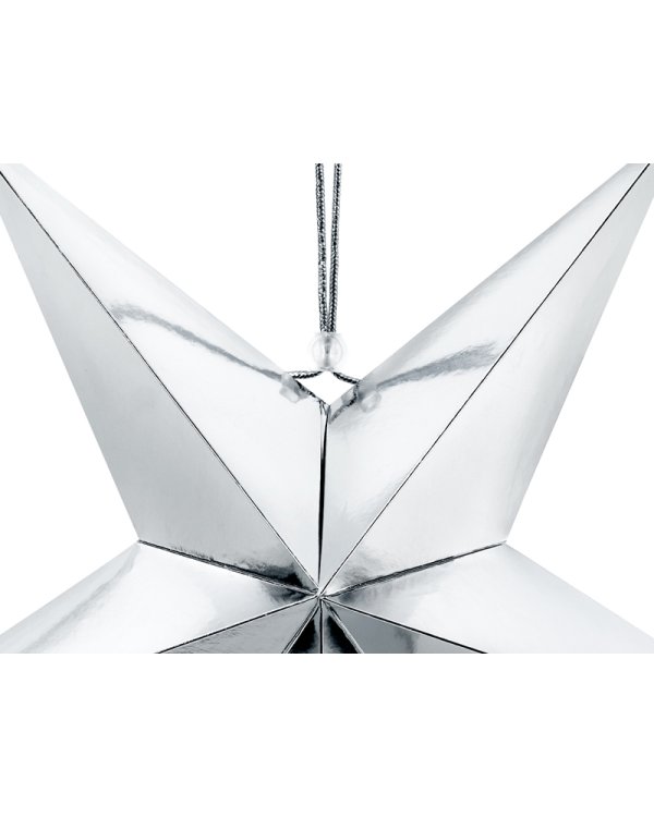 Paper star, 45cm, silver