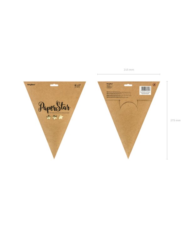 Paper star, 45cm, gold