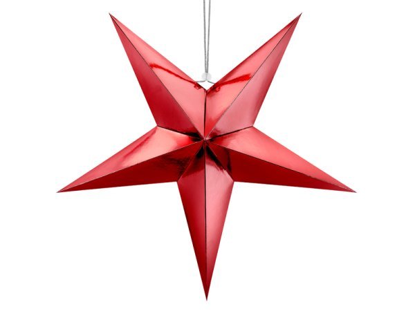 Paper star, 70cm, red