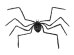 Spider Decoration, black, 21.5x13cm