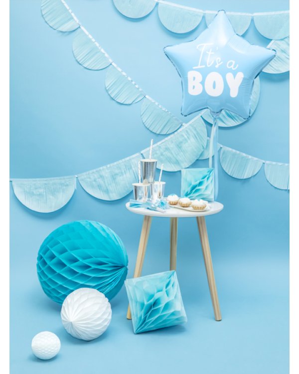 Party horns, sky-blue (1 pkt / 6 pc.)