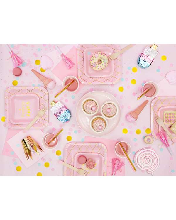 Party horns, light pink (1 pkt / 6 pc.)