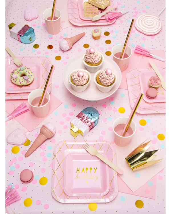 Party horns, light pink (1 pkt / 6 pc.)