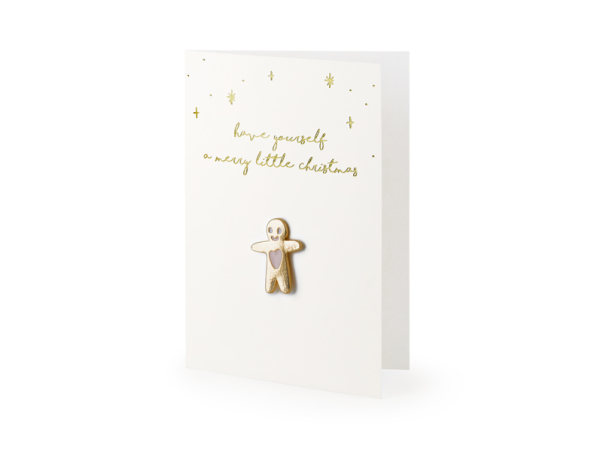 Card with enamel pin Gingerbread Man, 10.5x14.8cm Card with enamel pin Gingerbread Man, 10.5x14.8cm