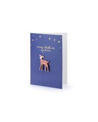 Card with enamel pin Deer, 10.5x14.8cm