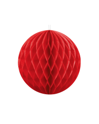 Honeycomb Ball, red, 10cm