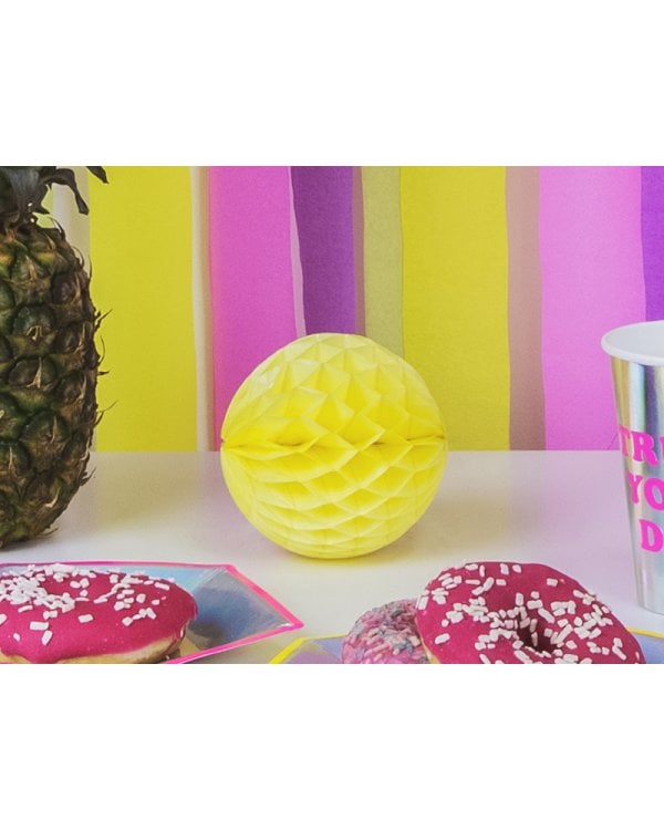 Honeycomb Ball, yellow, 10cm