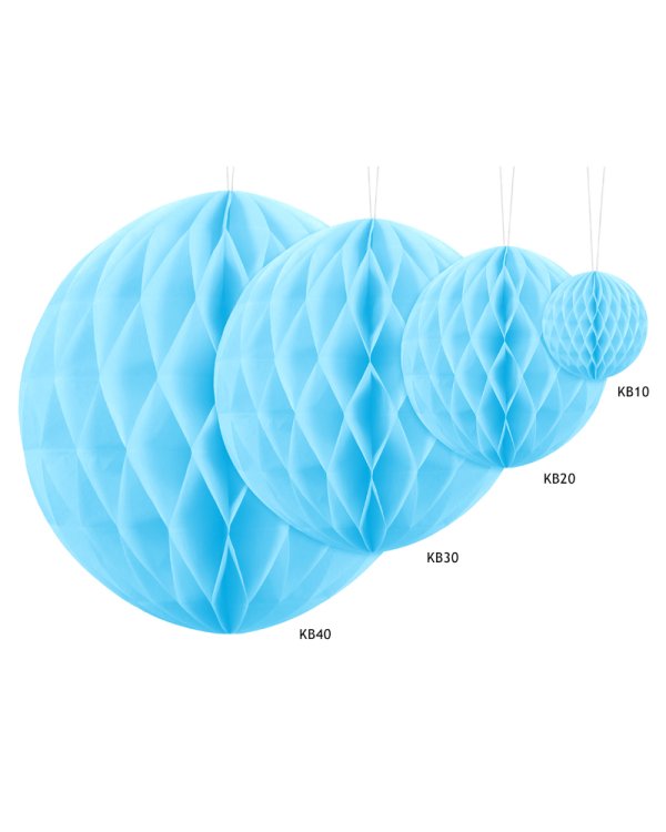 Honeycomb Ball, sky-blue, 30cm