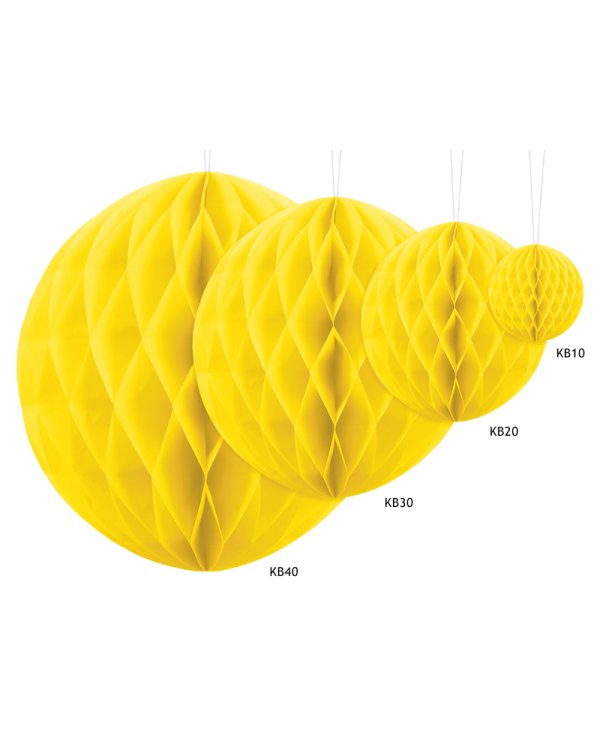 Honeycomb Ball, yellow, 30cm