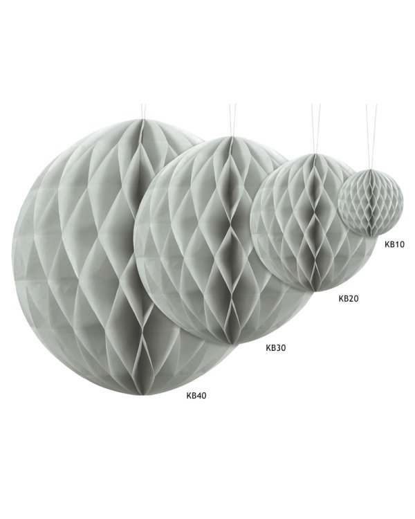 Honeycomb Ball, light grey, 30cm