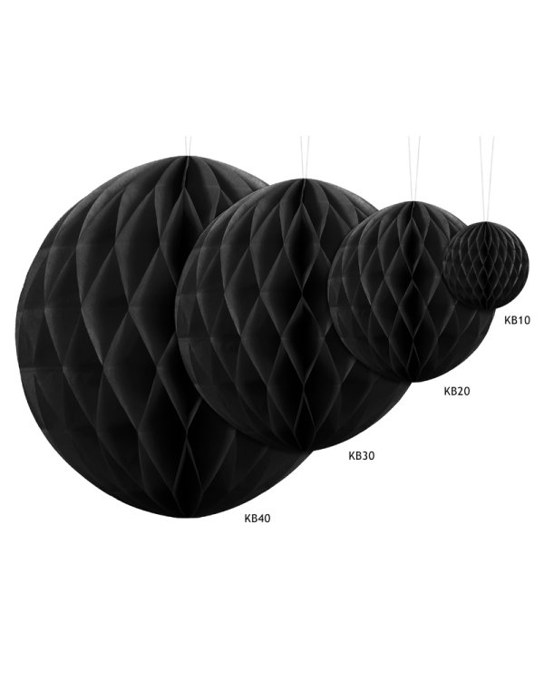 Honeycomb Ball, black, 40cm