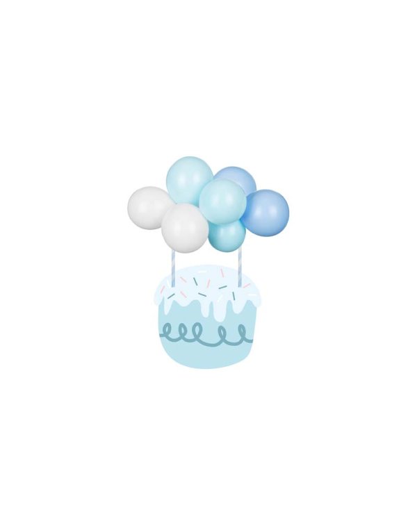 Balloon cake topper, blue, 29 cm