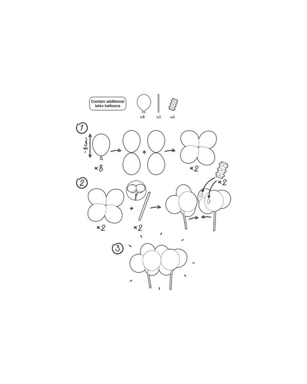 Balloon cake topper, blue, 29 cm