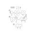 Balloon cake topper, blue, 29 cm