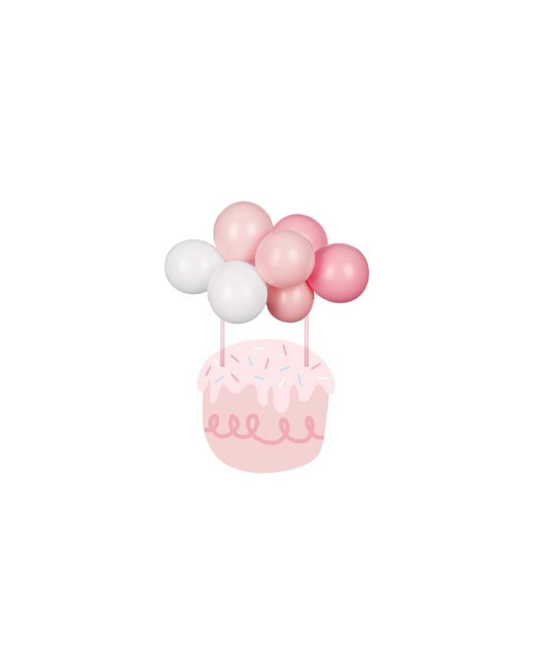 Balloon cake topper, pink, 29 cm