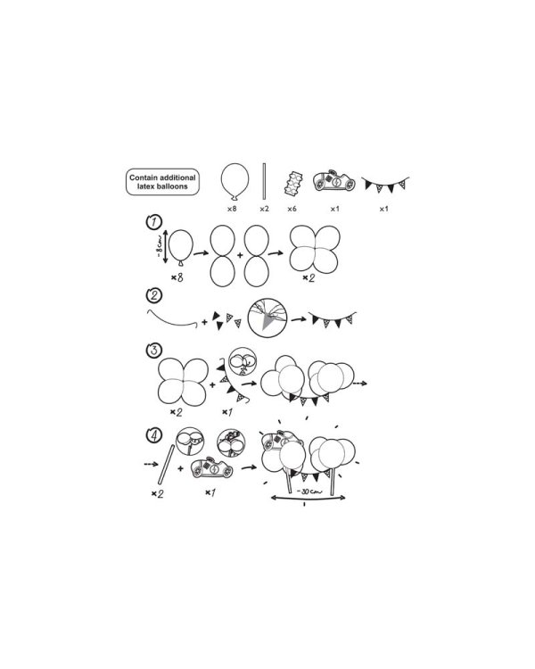 Balloon cake topper Car, mix, 29 cm