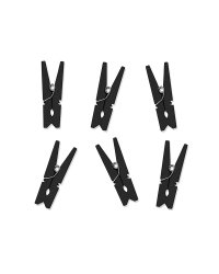 Wooden Pegs, black (1 pkt / 10 pc.)