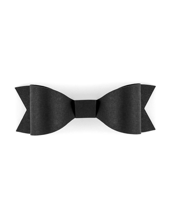 Paper decorations Bows, black (1 pkt / 6 pc.)