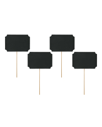 Cards on a stick, black, 11 x 8cm (1 pkt / 4 pc.)