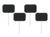 Cards on a stick, black, 11 x 8cm (1 pkt / 4 pc.)