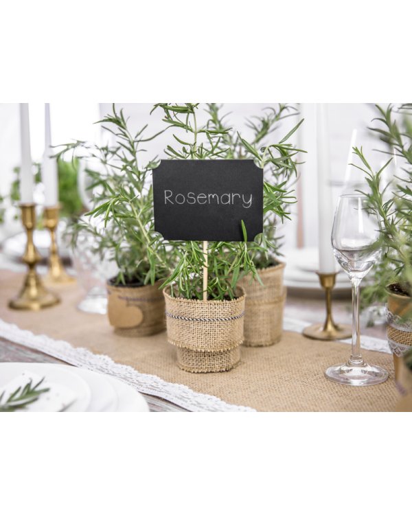 Cards on a stick, black, 11 x 8cm (1 pkt / 4 pc.)