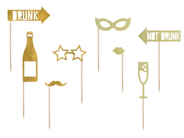 Photo props Let's Celebrate, mix, gold (1 pkt / 8 pc.) Photo props Let's Celebrate, mix, gold (1 pkt / 8 pc.)