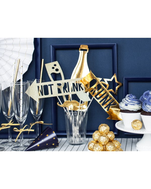 Photo props Let's Celebrate, mix, gold (1 pkt / 8 pc.)