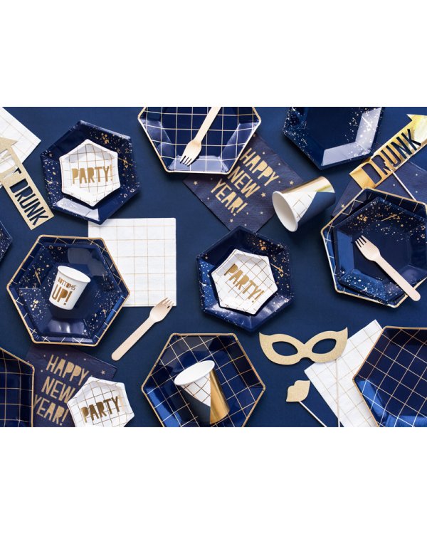 Photo props Let's Celebrate, mix, gold (1 pkt / 8 pc.)