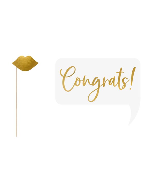 Wedding photo props, mix (1 pkt / 10 pc.)