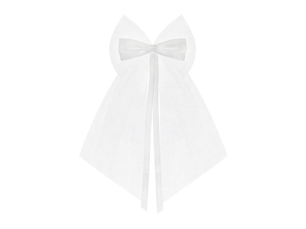 Bows with a ribbon, white, 18cm (1 pkt / 2 pc.)