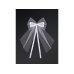 Bows with a ribbon, white, 18cm (1 pkt / 2 pc.)