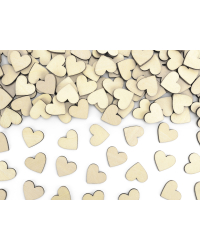 Wooden confetti Hearts, 2x2cm (1 pkt / 50 pc.)