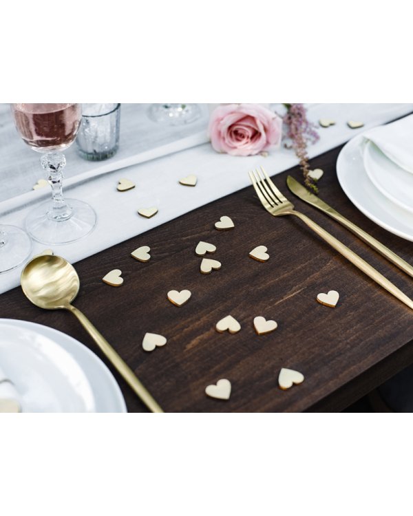 Wooden confetti Hearts, 2x2cm (1 pkt / 50 pc.)