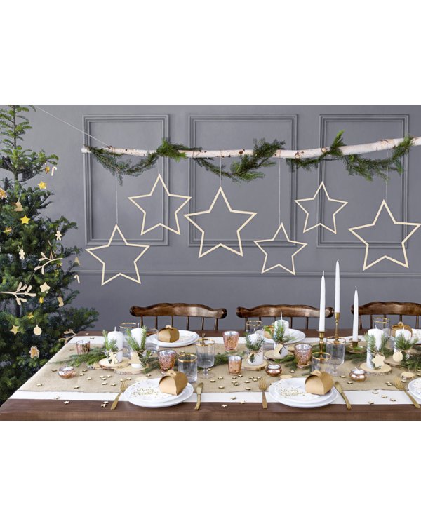 Wooden confetti Stars, 2x2cm (1 pkt / 50 pc.)