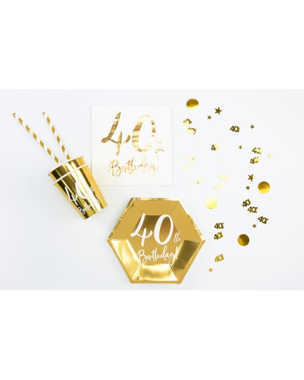 Metallic confetti, number 40, 15g