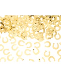 Confetti Horseshoes, gold, approx 15g