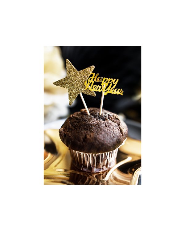 Confetti Happy New Year, gold, 4 x 2cm, 3g