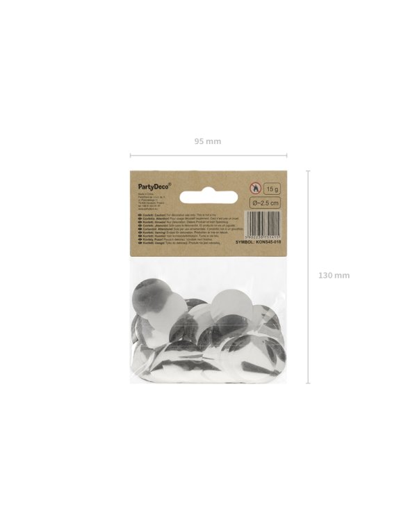Confetti Circles, silver, 15g
