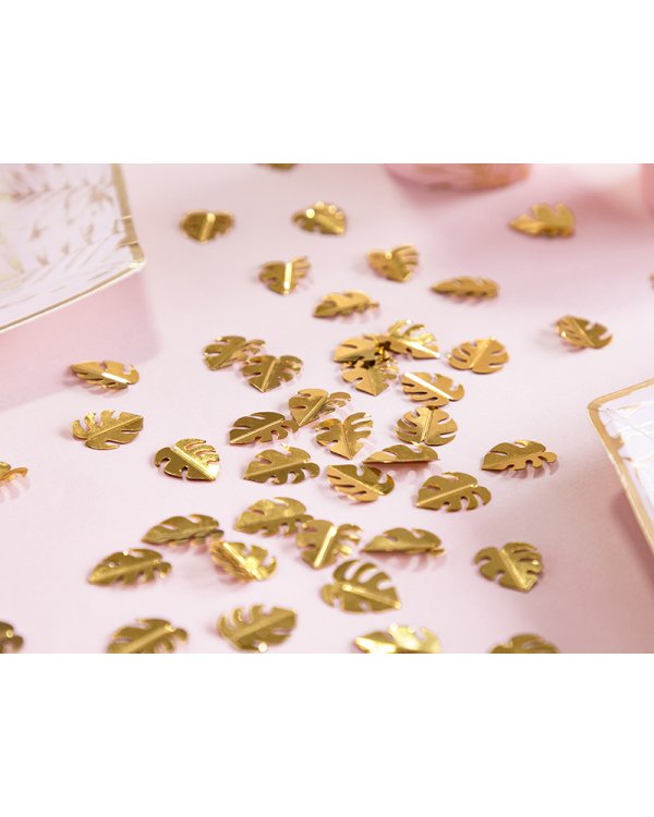 Metallic confetti Leafs, gold, 15g