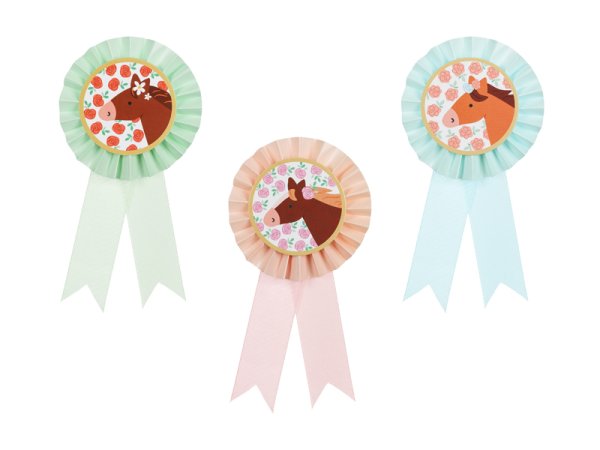Horse Rosettes, mix (1 pkt / 3 pc.)