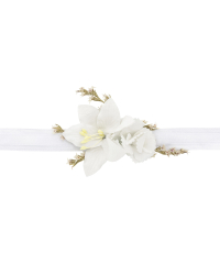 Flower wrist corsage, white
