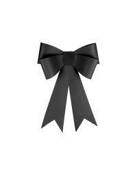 DIY decorative bow, black, 55x71 cm