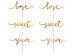 Cupcake toppers Love, gold, 13cm (1 pkt / 6 pc.)