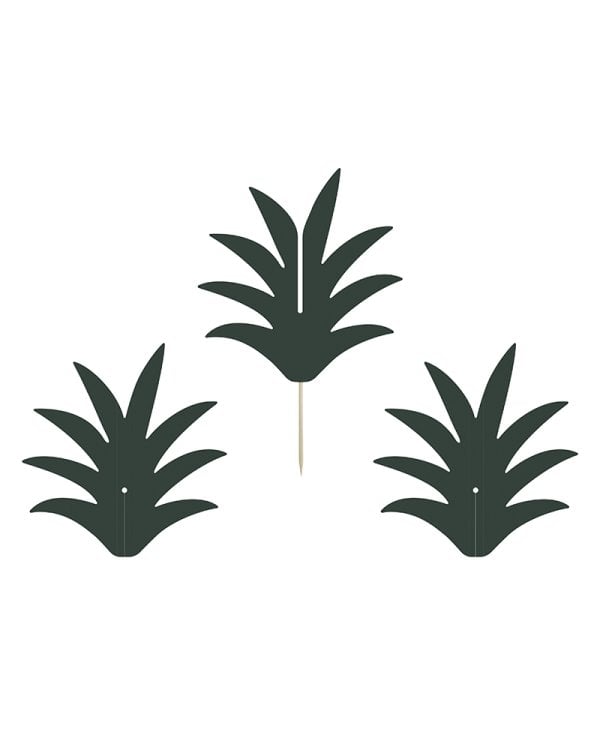 Cupcake toppers Aloha - Pineapple (1 pkt / 6 pc.)