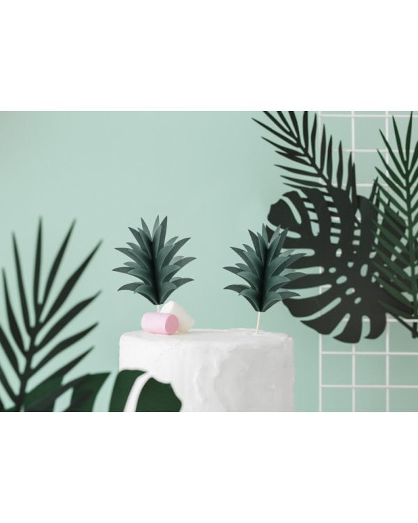 Cupcake toppers Aloha - Pineapple (1 pkt / 6 pc.)