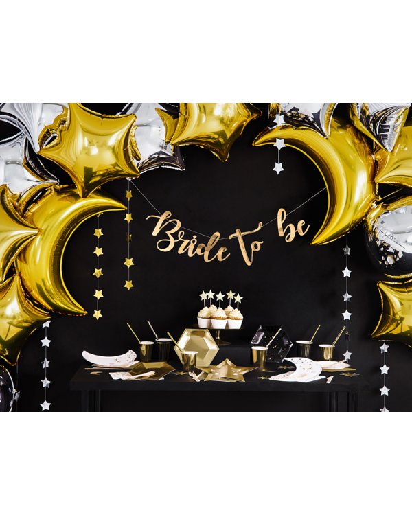 Cupcake toppers - Stars, gold, 11.5cm (1 pkt / 6 pc.)