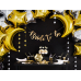 Cupcake toppers - Stars, gold, 11.5cm (1 pkt / 6 pc.)
