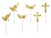 Cupcake toppers First Communion, 8.5-11 cm (1 pkt / 6 pc.)