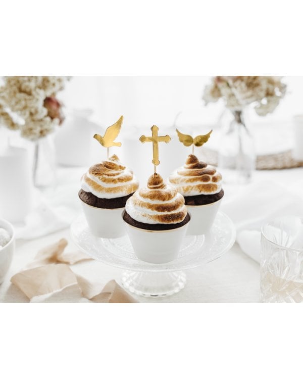 Cupcake toppers First Communion, 8.5-11 cm (1 pkt / 6 pc.)